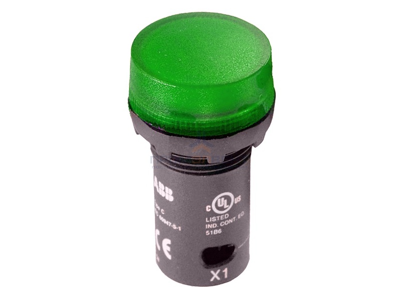 Лампа ABB CL2-523G зеленая со встроенным светодиодом 230В AC